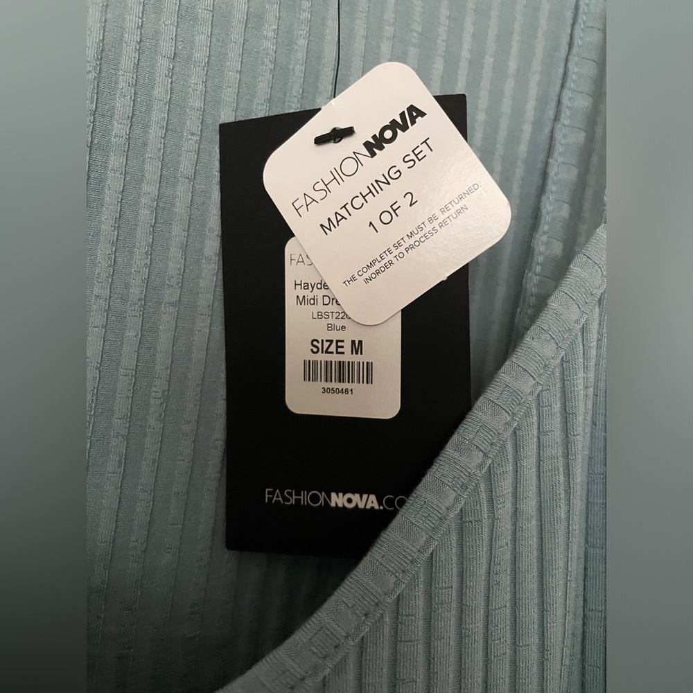 COPY - NWT FASHION NOVA Hayden Ribbed Midi Dress Set - Medium - Picture 15 of 16